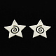Colgantes de madera teñida estrella WOOD-R240-25-1