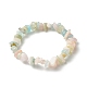 Natural Morganite Chip Beads Stretch Bracelets for Children BJEW-JB06388-10-1