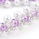 (Schmuckpartys im Fabrikverkauf) Armbänder mit runden Perlen aus Glasperlen BJEW-JB03306-02-2
