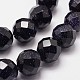 Synthetic Blue Goldstone Beads Strands G-N0178-05-16mm-3