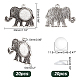 Kit de fabricación de colgantes de elefante de cúpula en blanco diy pandahall elite DIY-PH0013-41-2