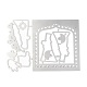 DIYテンプレート用炭素鋼エンボスナイフダイカット  装飾的なエンボス印刷紙のカード  クリスマスのテーマ模様  マットプラチナカラー  11.7x16.4x0.08cm DIY-D044-12-2