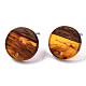 Resin & Walnut Wood Stud Earring Findings MAK-N032-007A-G01-2
