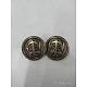 1-Hole Brass Shank Buttons X-BUTT-WH0001-06-25mm-2