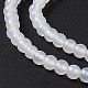 Natürlichen weißen Achat Perlen Stränge X-G-C247-03-5