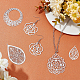 DICOSMETIC 10pcs 5 Style 304 Stainless Steel Flower Charms Donut with Flower Pendants Teardrop with Rose Charms Laser Cut Charms for Jewelry Making STAS-DC0004-24-3
