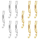 DICOSMETIC 10Pcs 2 Colors CZ Fold Over Clasp Rhinestone Foldover Extension Clasp Platinum Gold Bracelets Clasp Cubic Zirconia Watch Band Clasps for Jewelry Making ZIRC-DC0001-10-1