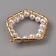 Colgantes de perlas de imitación de plástico abs KK-X0093-03G-3