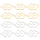 UNICRAFTALE 12Pcs 2 Colors 304 Stainless Steel Connector Charms Cute Hollow Cloud Link Charms Golden Metal Cloud Charms with Double Loop for DIY Bracelet Necklace Jewelry Making STAS-UN0047-20-1