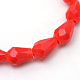 Opaque Solid Glass Bead Strands GLAA-R168-5x7-02D-2