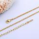 18K Gold Plated Tin Alloy Rolo Chain Necklace Making NJEW-BB10183-18-2