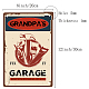 CREATCABIN Metal Vintage Tin Sign Grandpa’s Fix It Garage Repay With Just Smiles And Hugs Wall Decor Decoration for Home Wall Art Kitchen Bar Pub Garage Vintage Retro Poster Plaque AJEW-WH0157-453-2