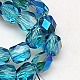 Electroplate Glass Beads Strands X-EGLA-F002-D06-1