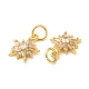 Rack Plating Brass Micro Pave Clear Cubic Zirconia Charms KK-Z026-06G-2