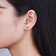 Shegrace jolies boucles d'oreilles en fil d'argent sterling plaqué rhodium JE599A-4