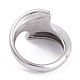 ユニセックス304ステンレススチールフィンガー指輪  ステンレス鋼色  サイズ6~9  3.5~16.5mm  内径：16.8~18.9mm RJEW-K233-09-P-2