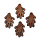 Colgantes de madera de nogal natural con tema de otoño WOOD-N011-002-1