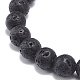 Bracelet extensible en pierre de lave naturelle et hématite synthétique BJEW-JB08689-01-6