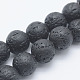 Brins de perles de pierre de lave synthétique G-F549-8mm-B10-1