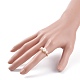 Copper Wire Wrapped Natural Cultured Freshwater Pearl Braided Bead Rings for Women RJEW-JR00434-3