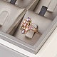 Exhibición de anillo de joyería de cuero de pu RDIS-G006-01-3