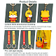 SUPERFINDINGS 2Pcs 2 Colors Chinese New Year Theme Plastic Keychains KEYC-FH0001-07-2