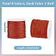 Pandahall Elite 8 rouleaux 8 couleurs fil nylon rond 23m OCOR-PH0002-62-2