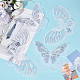 GORGECRAFT 18PCS 3 Styles White Lace Butterfly Patch Sequin Butterflies Patches Gauze Embroidery Ornaments Lace Sequins Sew on Patches Wedding Bridal Dress Embroidered Appliques for Sewing Craft Party PATC-GF0001-09-4