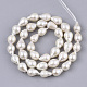 Fili di perle di keshi di perle barocche naturali PEAR-Q015-019A-01-2