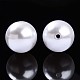 Круглый абс пластиковый имитация жемчужные бусины OACR-R053-01-3