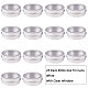 BENECREAT 25PCS 60ml Aluminum Tin Jars Round Aluminum Tin Cans Cosmetic Containers with Clear Window Screw Lids for DIY Crafts Candle Cream Makeup-Platinum CON-BC0005-44-5