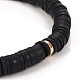 Handmade Polymer Clay Heishi Beads Stretch Bracelets BJEW-JB05306-06-3