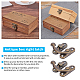 Iron Wooden Box Lock Catch Clasps IFIN-FH0001-02AB-4