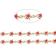 Эмалевые звездчатые цепи из сплава ручной работы ENAM-F138-01A-RS-2