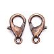 Red Copper Tone Zinc Alloy Lobster Claw Clasps X-E102-NFR-3