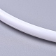 フープマクラメリング  工芸品および羽毛のある織物ネット/ウェブ用  ホワイト  205x7.5mm  内径：193mm X-DIY-WH0157-47F-2