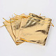 レクタングルオーガンジーバッグ巾着袋  ゴールド  12x10cm X-OP-R018-12x10cm-02-2