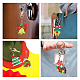 SUNNYCLUE 1 Box 6 Set Chritmas DIY Diamond Art Painting Keychains Bulk Beginner Xmas Santa Claus Snowman Key Rings Art Painting Keychain for Adults DIY Craft Diamond Art Keychains Decoration Supplies DIY-SC0019-77-6
