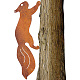 CREATCABIN Metal Rusty Running Squirrel to Screw in Wood Rust Silhouette Squirrel Decor Art Ornament Exquisite Animal Sculpture Tree Stake Decoration for Home Garden Yard Outdoor 11.81 x 3.94inch IFIN-WH0011-27-1