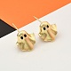 Серьги-гвоздики из латуни в виде призрака EJEW-B149-01G-02-1