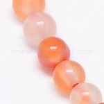 Perle corniola naturali fili, tondo, grado a, 4mm, Foro: 1 mm, circa 95pcs/filo, 14.8 pollice