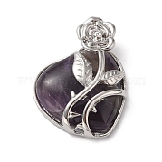 Подвески из натурального аметиста  G-B042-01P-05