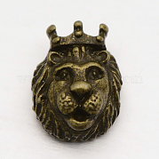 3d Lion King глава сплава бусины PALLOY-F042-01AB
