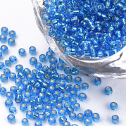 Серебряные подкладке стекло бисер SEED-Q025-1.5mm-C04
