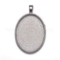 Aluminium-Anhänger Fassungen für Cabochons&nbsp;PALLOY-A15657-N-NF