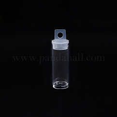 Tubes de récipients à billes en polypropylène (pp), bouteille, tubes suspendus de stockage de perles de rocaille, clair, 6.7x1.95 cm, Trou: 6mm, capacité: 10 ml (0.34 oz liq.)