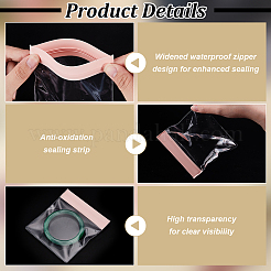 40 шт. 4 стиля прозрачных пакетов для хранения из ЭВА с застежкой-молнией&nbsp;ABAG-FG0001-08