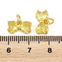 Pendentifs de verre en laiton&nbsp;KK-K340-48G