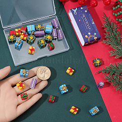 30 Stück 5 Stile Weihnachts-Cabochons aus opakem Harz.&nbsp;CRES-SC0003-23