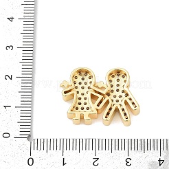 Латунные микро проложить кубического циркония бусы KK-H203-05G